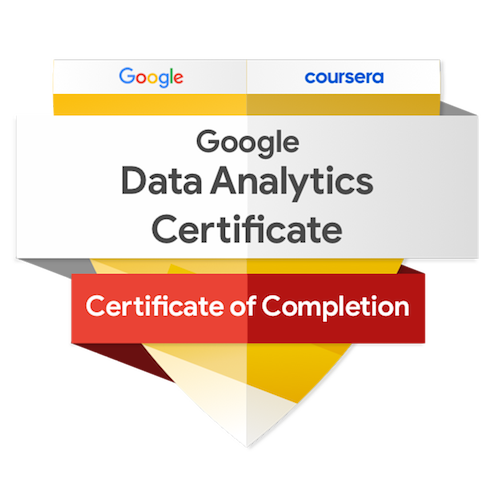 Google data analytics certificate badge 